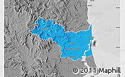 Political Map of Caloundra, desaturated