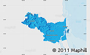 Political Map of Caloundra, single color outside