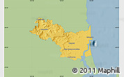 Savanna Style Map of Caloundra, single color outside