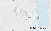 Silver Style Map of Caloundra, single color outside