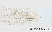 Shaded Relief Panoramic Map of Caloundra, lighten