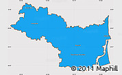 Political Simple Map of Caloundra, cropped outside