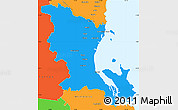 Political Simple Map of Cardwell