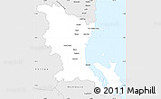 Silver Style Simple Map of Cardwell