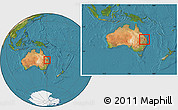 Satellite Location Map of Chinchilla, within the entire country