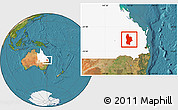 Satellite Location Map of Chinchilla, highlighted parent region