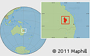 Savanna Style Location Map of Chinchilla