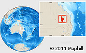 Shaded Relief Location Map of Chinchilla