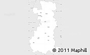 Silver Style Simple Map of Cloncurry