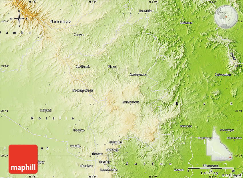 Physical Map of Crow's Nest