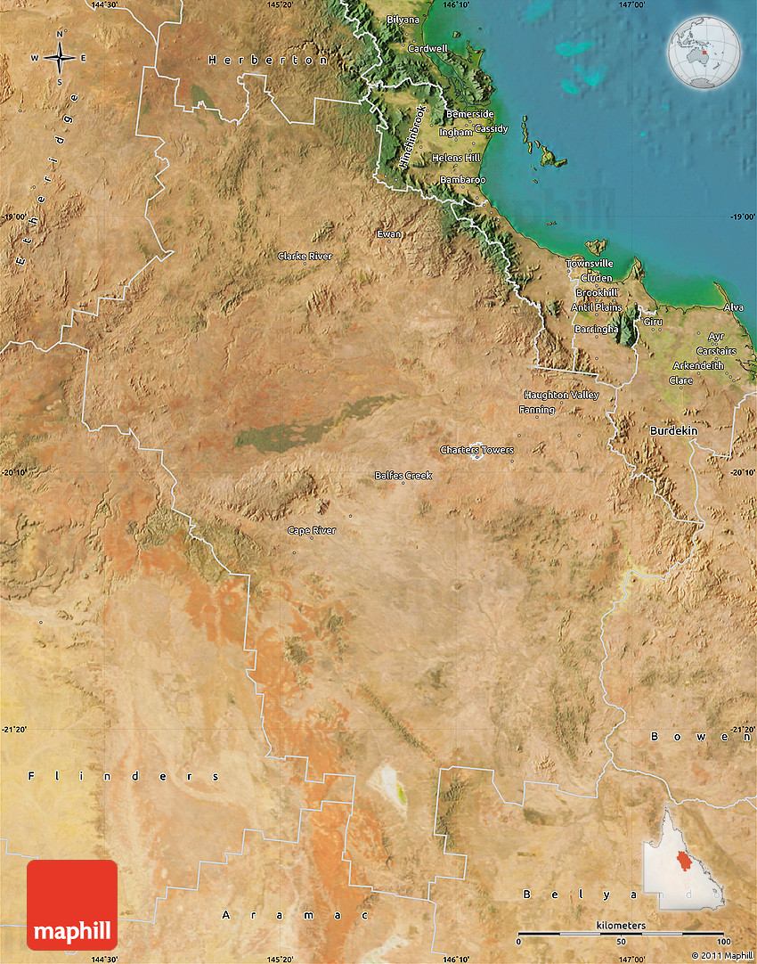 Satellite Map of Dalrymple