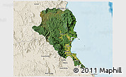 Satellite 3D Map of Douglas, shaded relief outside
