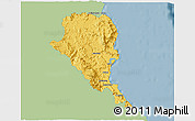 Savanna Style 3D Map of Douglas, single color outside