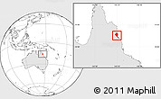 Blank Location Map of Douglas, highlighted country