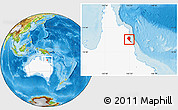 Physical Location Map of Douglas, highlighted country