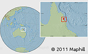 Savanna Style Location Map of Douglas, hill shading