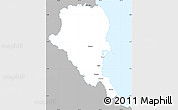 Gray Simple Map of Douglas, single color outside