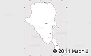 Silver Style Simple Map of Douglas, cropped outside