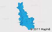 Political 3D Map of Esk, cropped outside