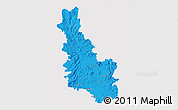 Political 3D Map of Esk, single color outside