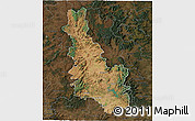 Satellite 3D Map of Esk, darken
