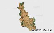 Satellite 3D Map of Esk, single color outside