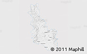Silver Style 3D Map of Esk, single color outside