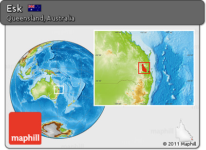 Physical Location Map of Esk