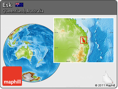 Physical Location Map of Esk