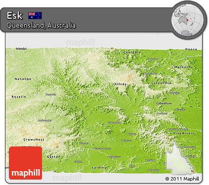 Physical Panoramic Map of Esk