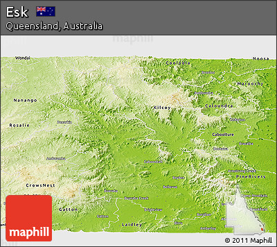 Physical Panoramic Map of Esk
