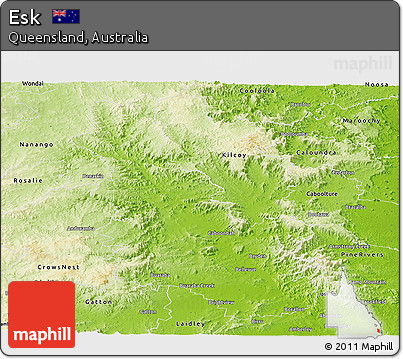 Physical Panoramic Map of Esk