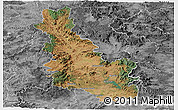 Satellite Panoramic Map of Esk, desaturated