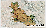 Satellite Panoramic Map of Esk, lighten