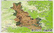 Satellite Panoramic Map of Esk, physical outside