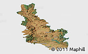 Satellite Panoramic Map of Esk, single color outside