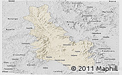 Shaded Relief Panoramic Map of Esk, desaturated