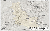 Shaded Relief Panoramic Map of Esk, semi-desaturated