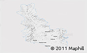 Silver Style Panoramic Map of Esk, single color outside