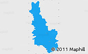 Political Simple Map of Esk, single color outside
