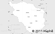 Silver Style Simple Map of Etheridge