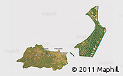 Satellite 3D Map of Hervey Bay, cropped outside