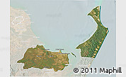Satellite 3D Map of Hervey Bay, lighten