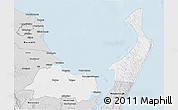 Silver Style 3D Map of Hervey Bay