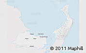 Silver Style 3D Map of Hervey Bay, single color outside