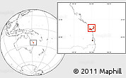 Blank Location Map of Hervey Bay