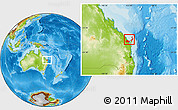 Physical Location Map of Hervey Bay