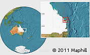 Satellite Location Map of Hervey Bay, highlighted parent region