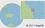 Savanna Style Location Map of Hervey Bay