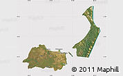 Satellite Map of Hervey Bay, cropped outside